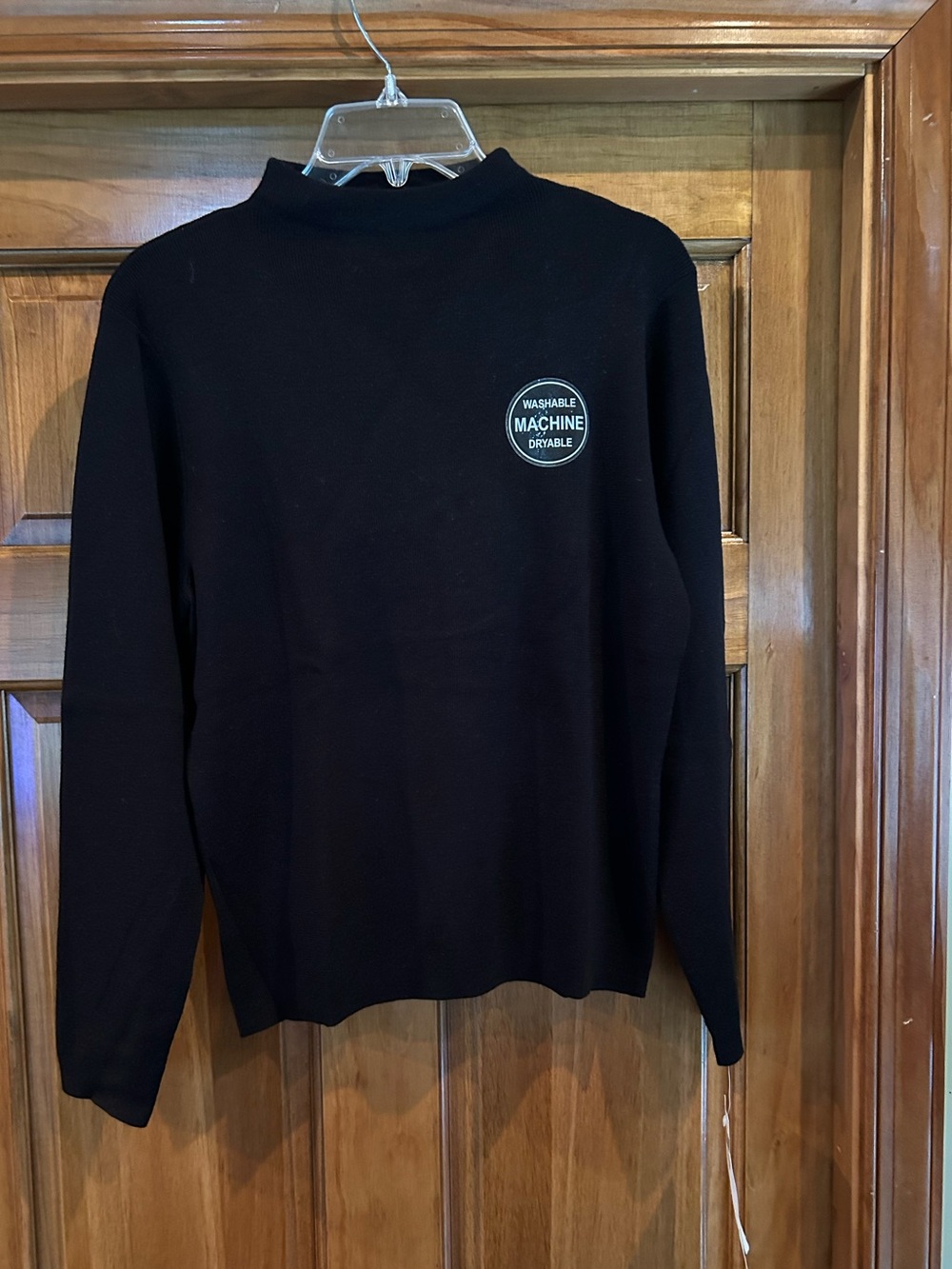 Women’s Pendleton Black Mock Turtleneck Sweater - Machine Washable